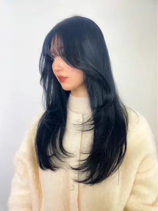 ロング 韓国×ワンホン 艶カラー/ハヅキ🎀のヘアスタイル