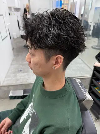ショート パーマ メンズ 亀井隆汰/メンズ専門 パーマ特化美容師のヘアスタイル