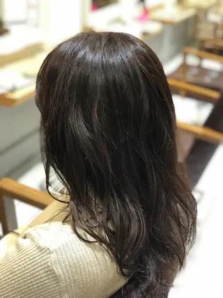 セミロング カラー パーマ ヘアアレンジ 【ツヤ髪美容師】 ツダケイスケのヘアスタイル