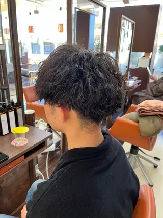 ショート パーマ メンズ AROH men's cut&men's perm 船橋店所属・🧊メンズ特化🧊 高木航希のヘアスタイル