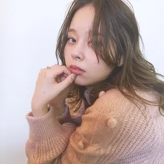 セミロング カラー 薬院:今泉/上川美幸 大人ヘア/暗髪カラーのヘアスタイル