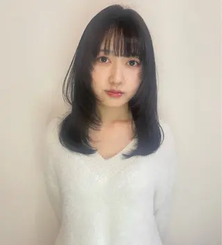 セミロング カラー risako🇰🇷 韓国ヘア/レイヤーのヘアスタイル