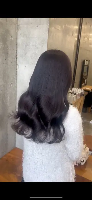 ロング カラー 🌷ラベンダーピンク 顔まわり🌷ねいろのヘアスタイル