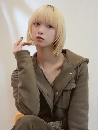 ミディアム 🎀ゆうな/艶髪/ 透明感カラー🎀のヘアスタイル