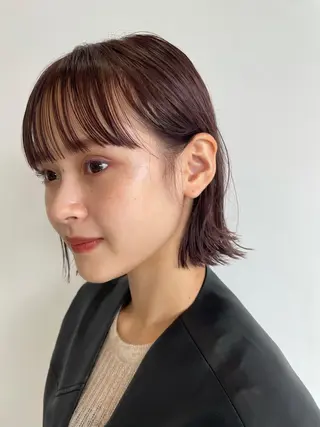 ショート カラー レイヤーカット 透明感カラーのヘアスタイル
