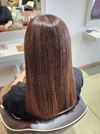 セミロング 暖色カラー/髪質改善 /メンズ🧡莉南のヘアスタイル