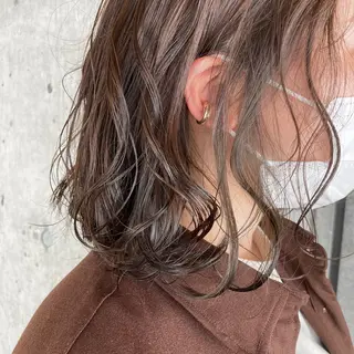 セミロング カラー 横浜美容室／暖色系 michika🌹のヘアスタイル