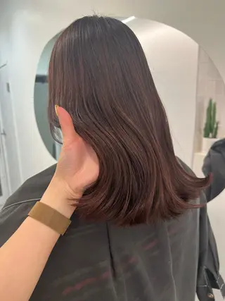 セミロング カラー 韓国ヘア☁️ mitsukiのヘアスタイル