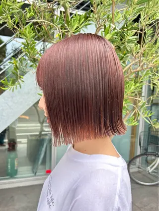 ショート カラー 鈴木弥月/透明感カラ ー/ボブ/髪質改善のヘアスタイル