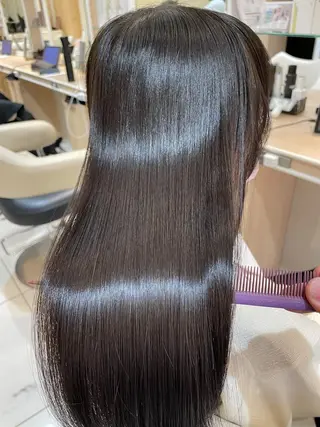 ロング 縮毛矯正、髪質改善／ 松田 龍之介のヘアスタイル