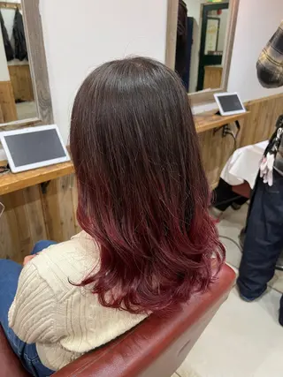 ロング カラー 🌈ダブルカラー🌈 💚みやのしんじ💚のヘアスタイル