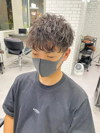 パーマ メンズ 梅田中崎町メンズ 美容師ユースケのヘアスタイル