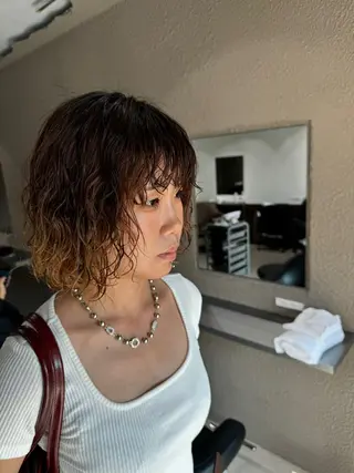 ショート パーマ shian橋本南口所属・月200人を担当 💇‍♀️栗林のヘアスタイル