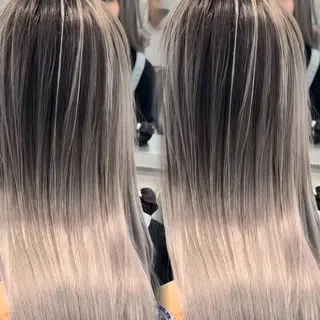 ロング カラー 表参道/ハイライト バレイヤージュのヘアスタイル