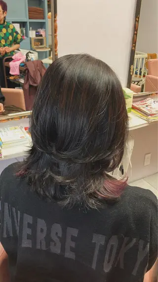 セミロング 河本 正美のヘアスタイル