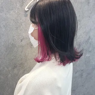 ミディアム 所渉/韓国レイヤー /ウルフカットのヘアスタイル