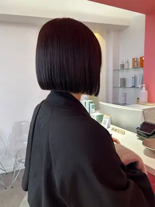 莉乃/縮毛矯正/髪質 改善/艶カラーのヘアスタイル