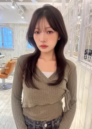 ロング カラー 【韓国ヘア×透明感 カラー】笹谷 莉未のヘアスタイル