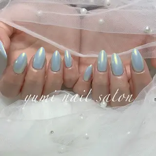 ネイル yumiジェル& チップ長さだしのネイルデザイン