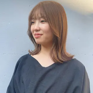 ミディアム カラー les baladins du miroir所属・🍃YURI 🍃のヘアスタイル