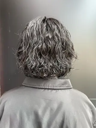 パーマ メンズ スパイキーパーマ 柏NO1 藤本葉のヘアスタイル