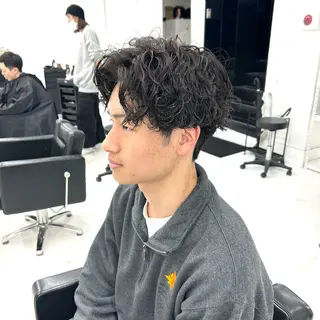 ショート パーマ メンズ 【メンズパーマ特化】 🍏網中勇喜のヘアスタイル
