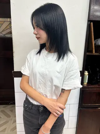 ミディアム カラー げんば ななのヘアスタイル