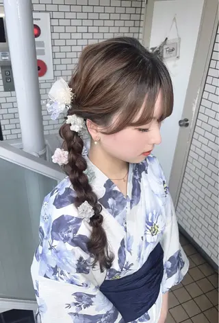 ロング 参列♡デートゆるふわ ヘアメイク🎀みゆうのヘアスタイル