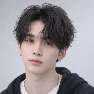 メンズ シャドウ/フェザー ニュアンスヘアメンズのヘアスタイル