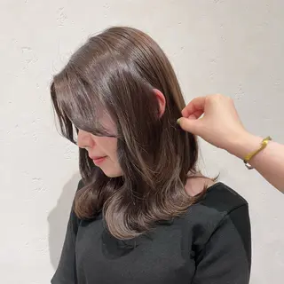 ミディアム 北島 遥香🫧インナ ー /ベージュカラーのヘアスタイル