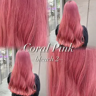 ロング カラー ヘアアレンジ 韓国レイヤーカット /韓国トレンドカラーのヘアスタイル