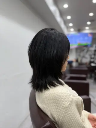 セミロング カラー 尹兆奎美容室所属・パーマ/ブリーチ 新大久保/シンのヘアスタイル