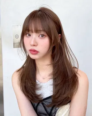 ロング カラー Lond mare レイヤーカット/韓国のヘアスタイル