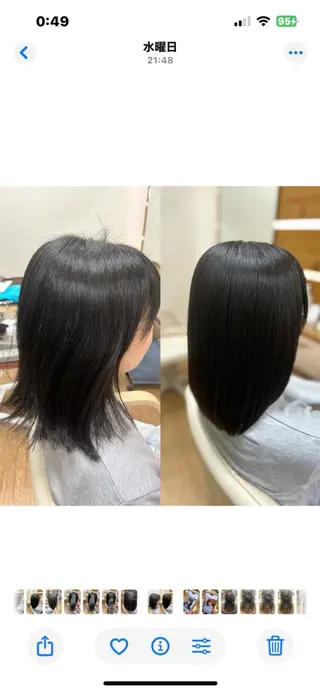 ミディアム 神谷 千明のヘアスタイル