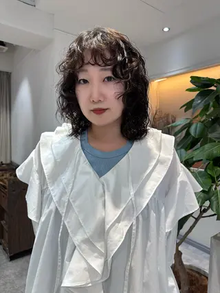 ミディアム パーマ sliver siki・ayanaのヘアスタイル