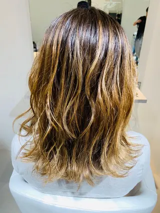 セミロング カラー モテ髪提案します💕 髪質改善宗一郎のヘアスタイル