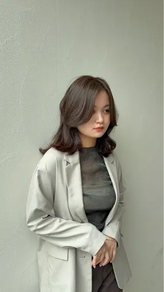 セミロング 一宮　艶髪/スパ/ 白髪染め/中村紫乃のヘアスタイル