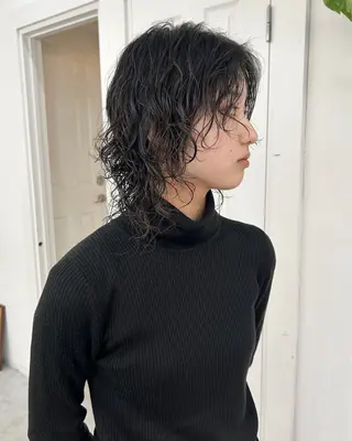 ミディアム パーマ レイヤーボブ/ 艶カラー/サナ🌼のヘアスタイル