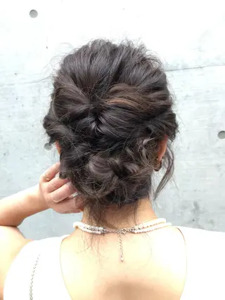 セミロング ヘアアレンジ 韓国ヘア🤍髪質改善 🇰🇷AKANEのヘアスタイル