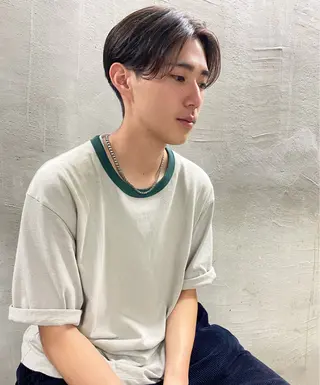 ショート パーマ メンズ パーマ、髪質改善 カズマのヘアスタイル