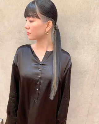ロング カラー ヘアアレンジ la fith所属・rico_by ヘアとアイブロウのヘアスタイル