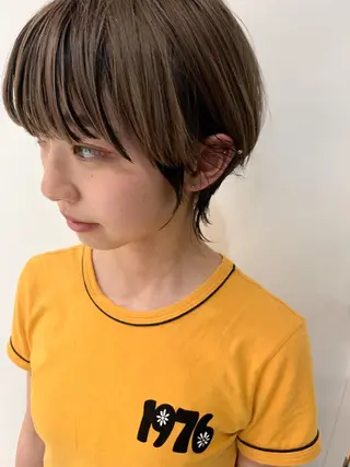 ショート nuu所属・💜ショート💜 ウルフ、ボブ二色亜美のヘアスタイル