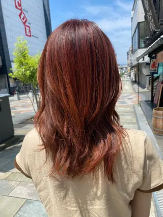ミディアム カラー BLENDby happiness所属・KAORU/絹髪 /髪質改善/奈良のヘアスタイル