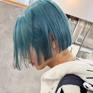 ショート カラー ふみさん/ブリーチ/ ボブ/ウルフのヘアスタイル