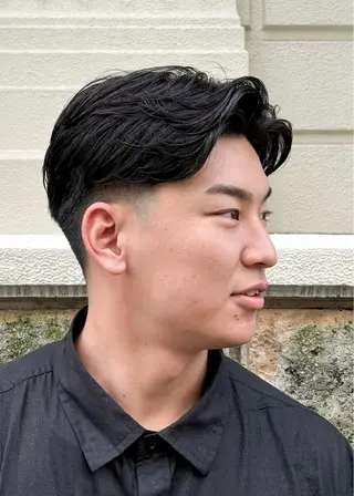 ショート パーマ メンズ DAD　BARBERSHOP所属・三宮メンズカット ヨシイッキのヘアスタイル