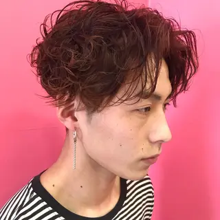 ショート カラー パーマ メンズ Vir by browのヘアスタイル