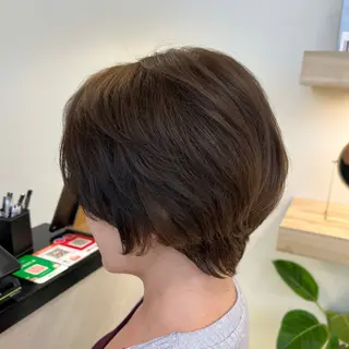 ショート ワンホンパーマ/ 菜月のヘアスタイル