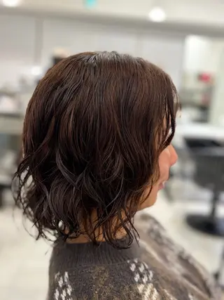 ミディアム パーマ 上山 凜のヘアスタイル