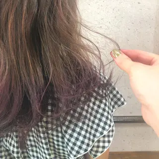 セミロング カラー 江原 彩華のヘアスタイル