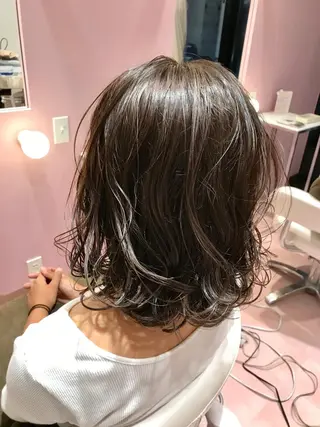 ミディアム 所渉/韓国レイヤー /ウルフカットのヘアスタイル